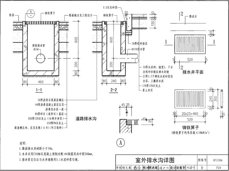 室外樹脂排水溝蓋板圖集